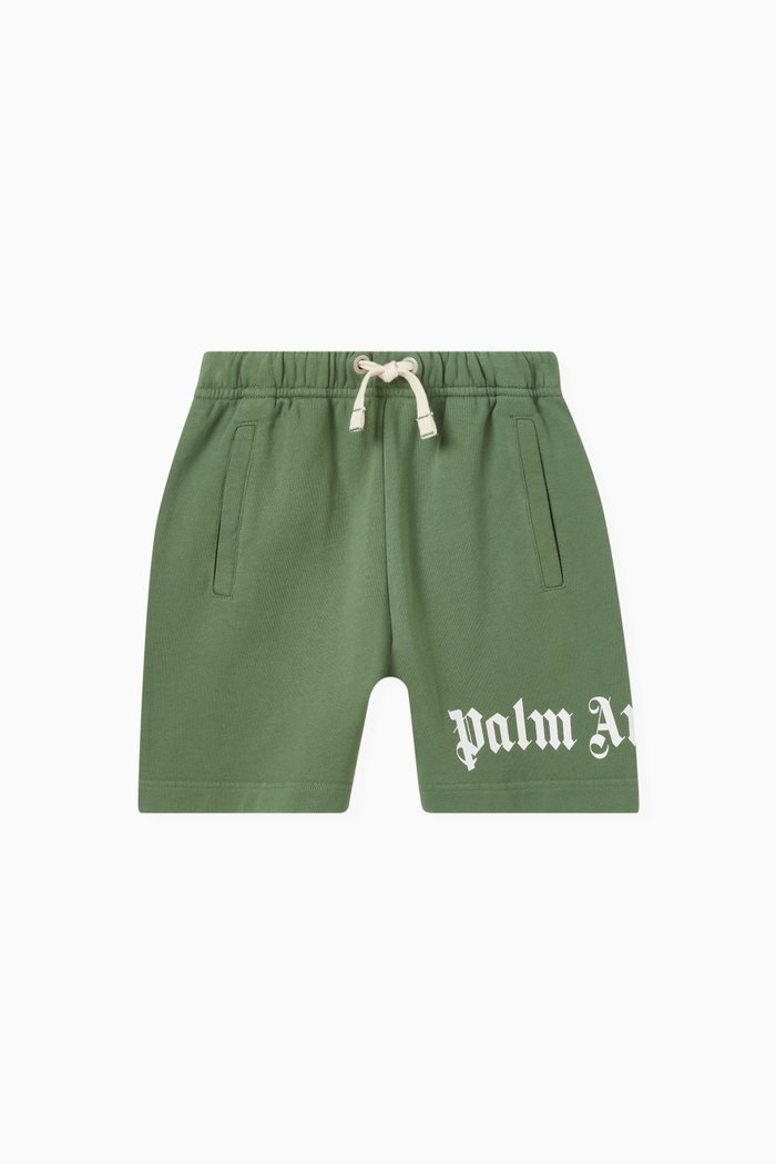 

Overlogo Print Shorts in Cotton, Green