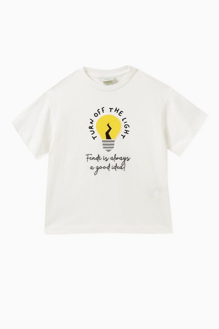 Printed T-shirt in Cotton, White