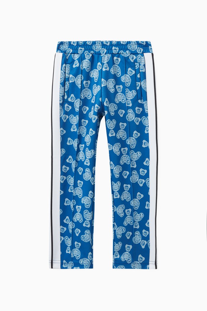 

Teddy-print Sweatpants in Cotton, Blue