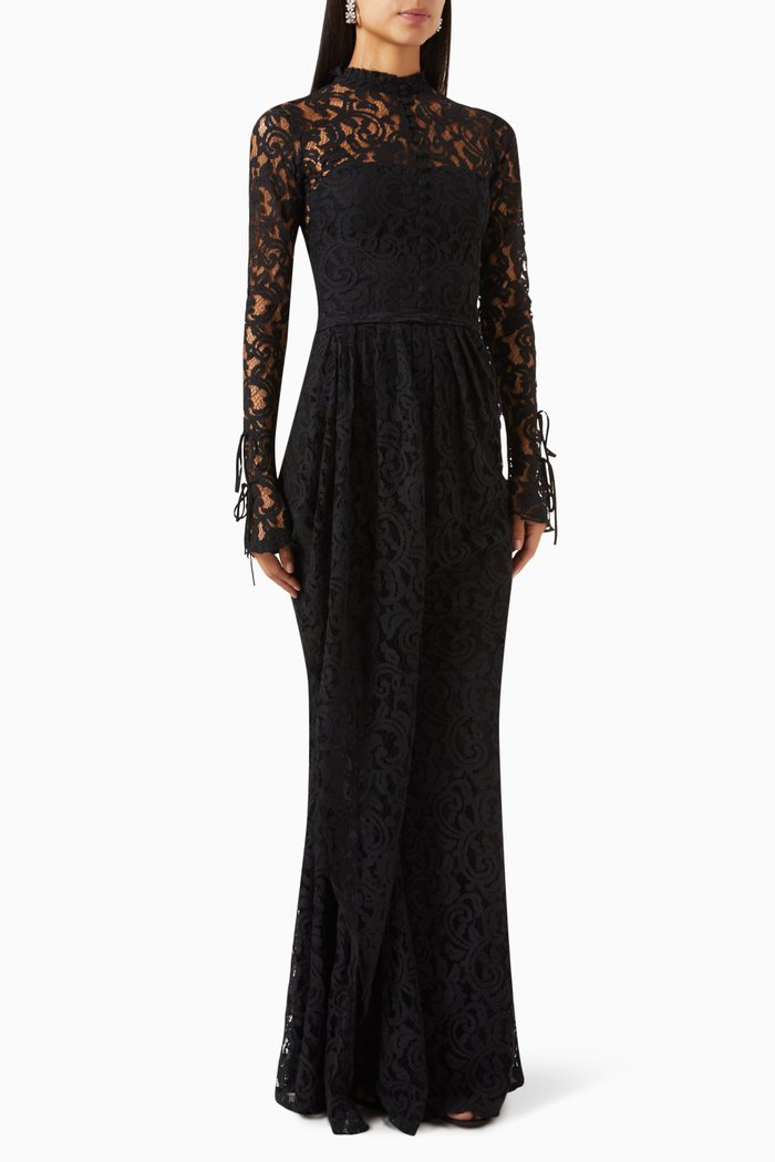 

Laced Maxi Dress in Dantella, Black