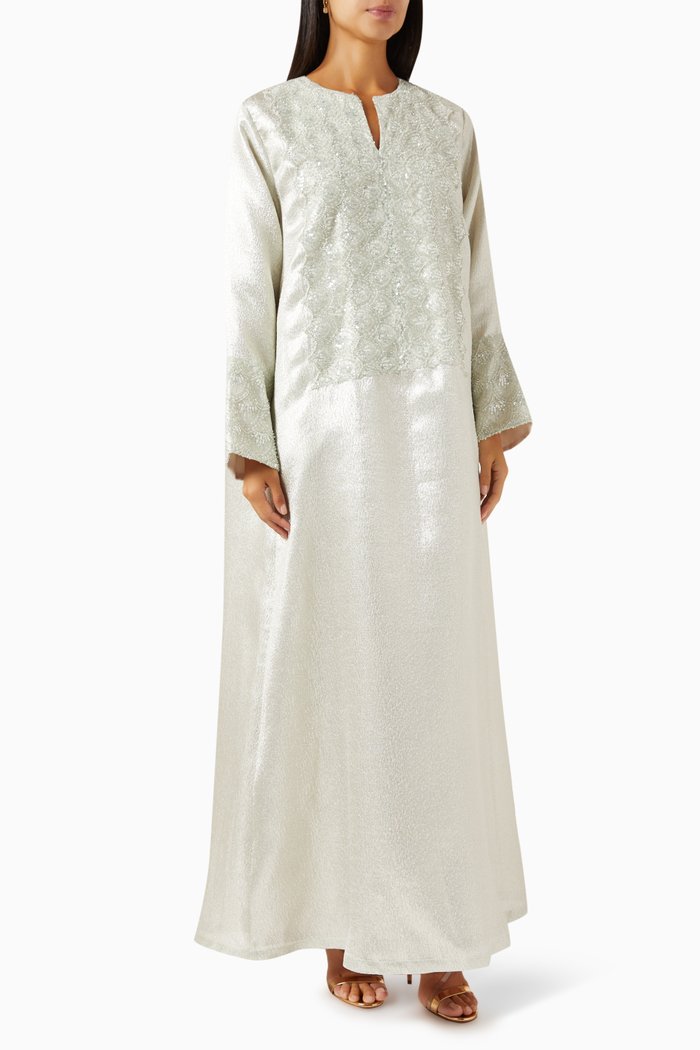 

Floral Kaftan, Silver