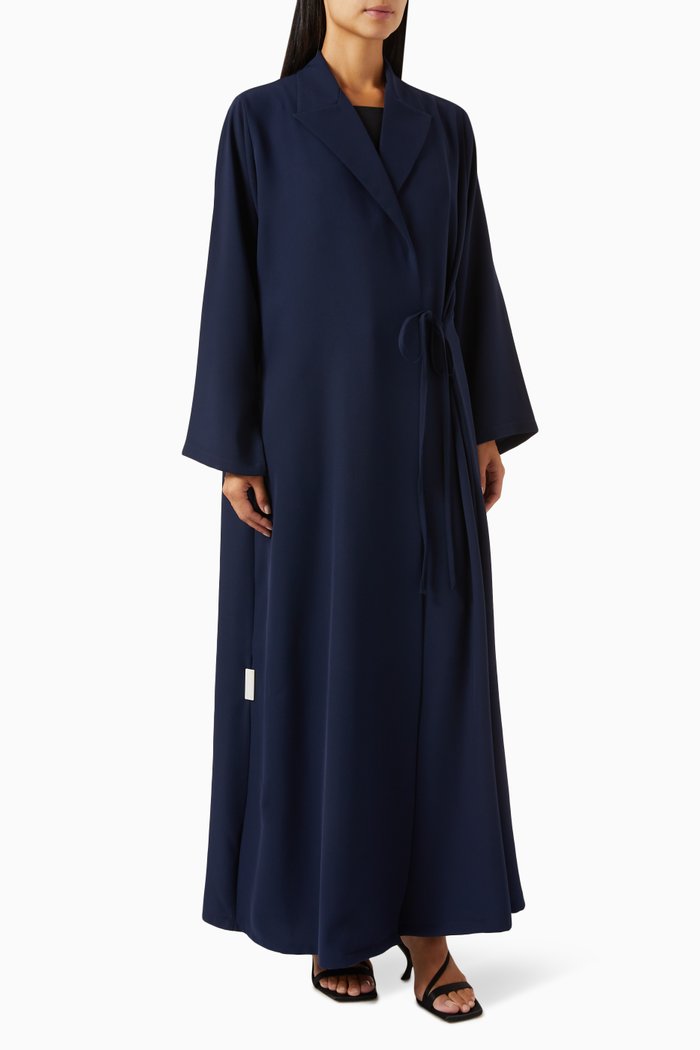 

Peak Lapel Abaya, Blue