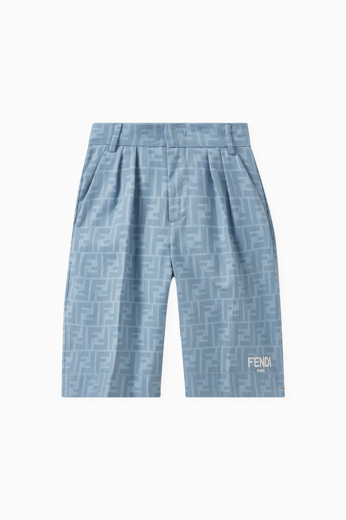 

Bermuda Shorts in Chambray, Blue