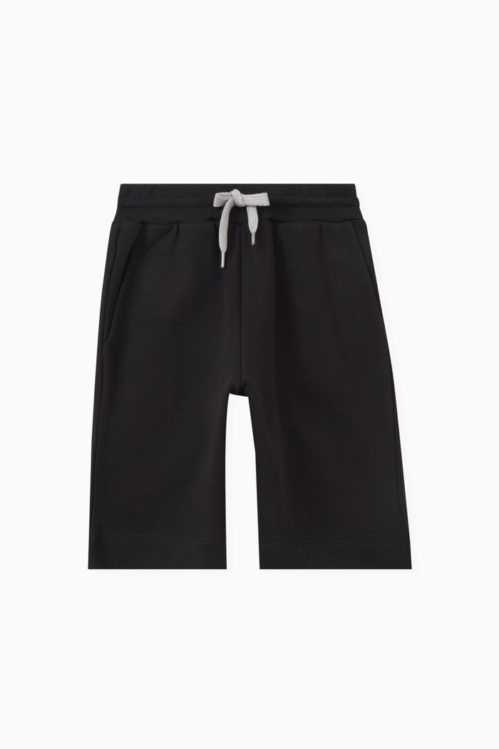 Logo Shorts in Cotton, Black