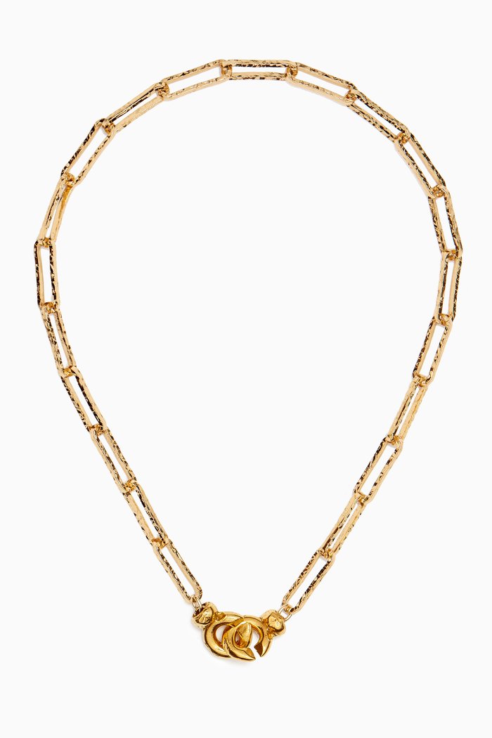 

The Molten Link Layer Necklace in 24kt Gold-plated Bronze