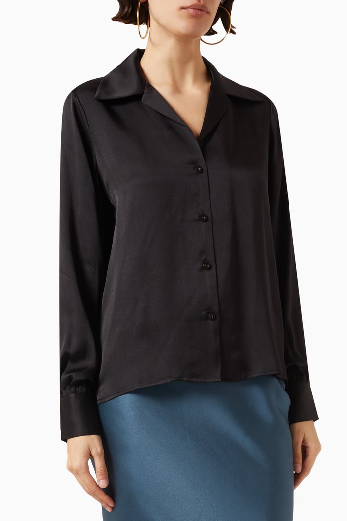 

Mylah Shirt in Silk, Black