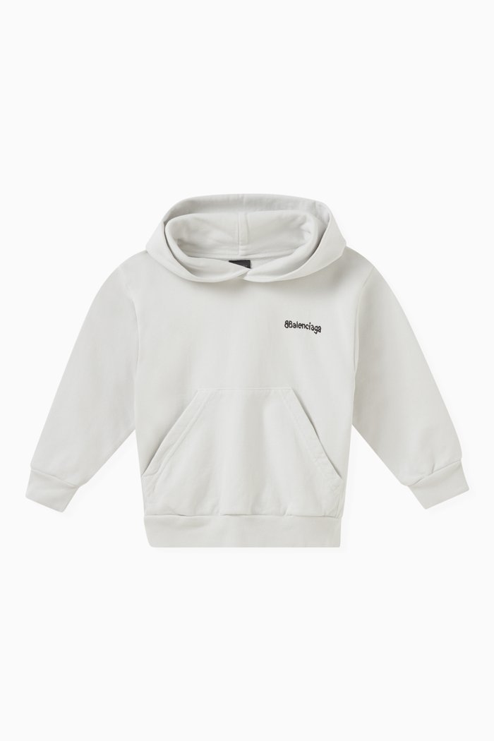 

Classic Logo Hoodie in Cotton, White