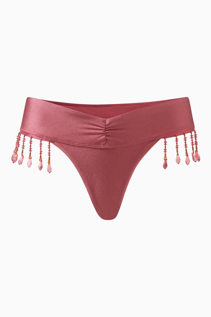 x Sydney Sweeney Muse Beaded Bikini Briefs, Pink