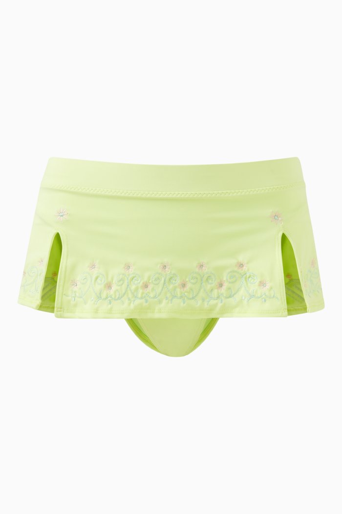 

x Sydney Sweeney Rocky Bikini Swim Skirt, Green