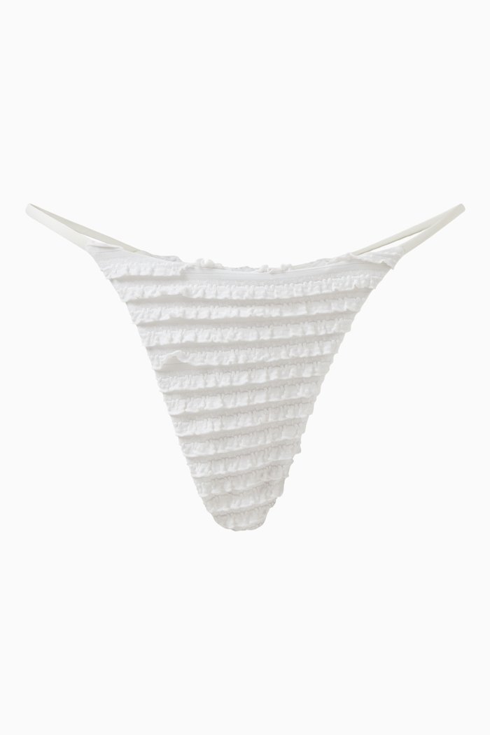 

x Sydney Sweeney Spice Ruffled Bikini Briefs, White