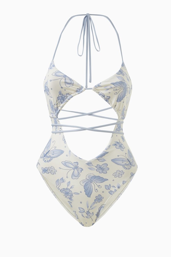 x Sydney Sweeney Gemma Wrap One-piece Swimsuit, Multicolour