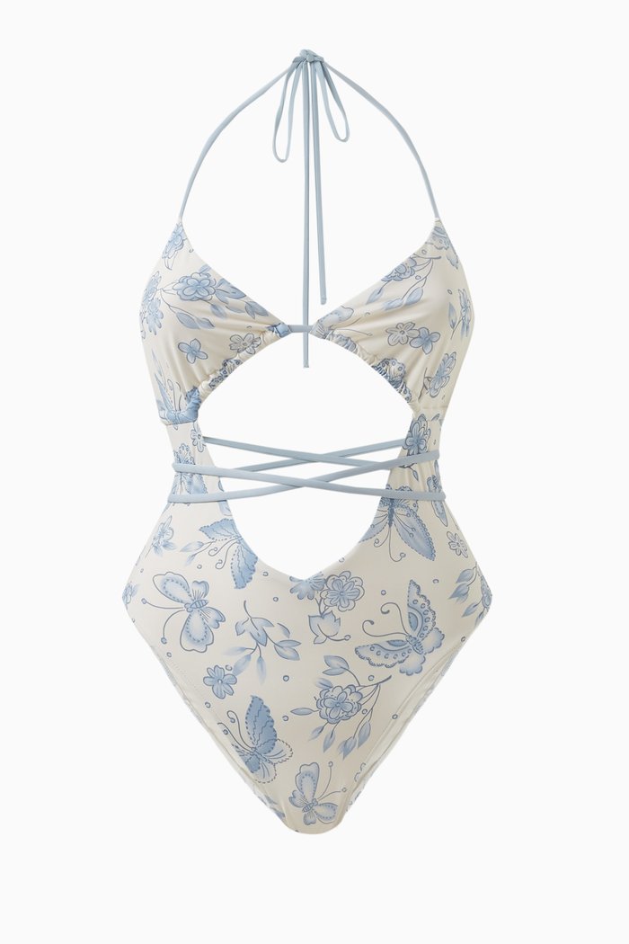 x Sydney Sweeney Gemma Wrap One-piece Swimsuit, Multicolour