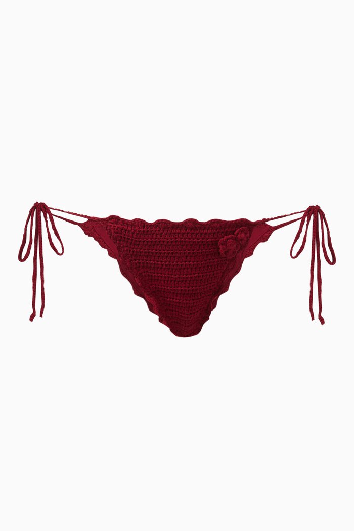 

Mackenzie Bikini Briefs in Crochet, Red