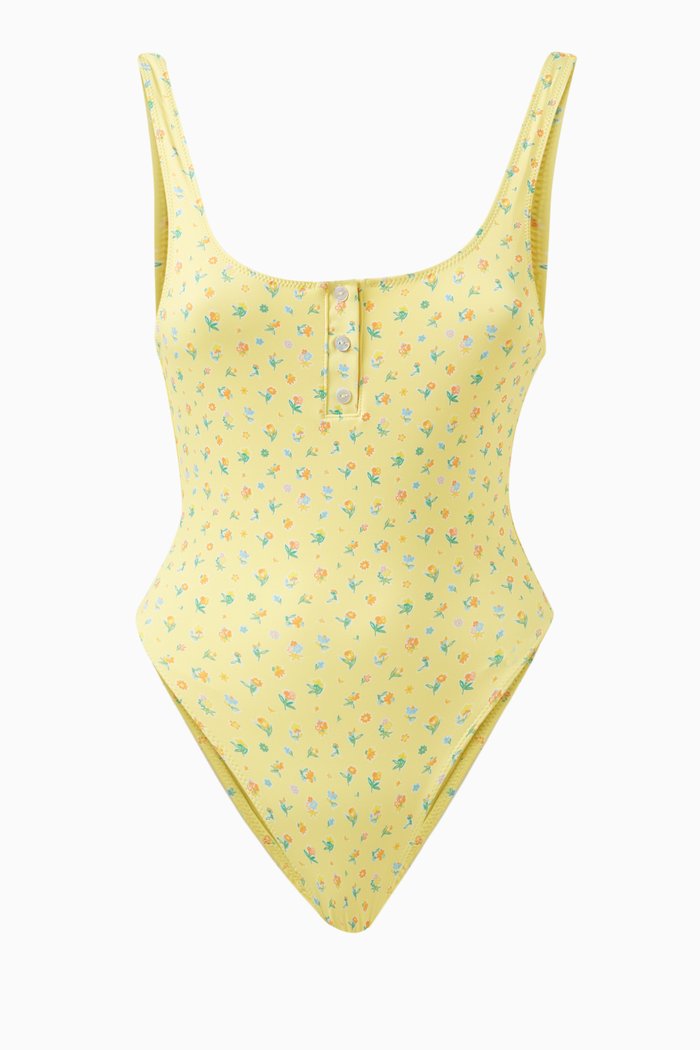 

x Pamela Anderson Pacific One-iece Swimsuit, Yellow