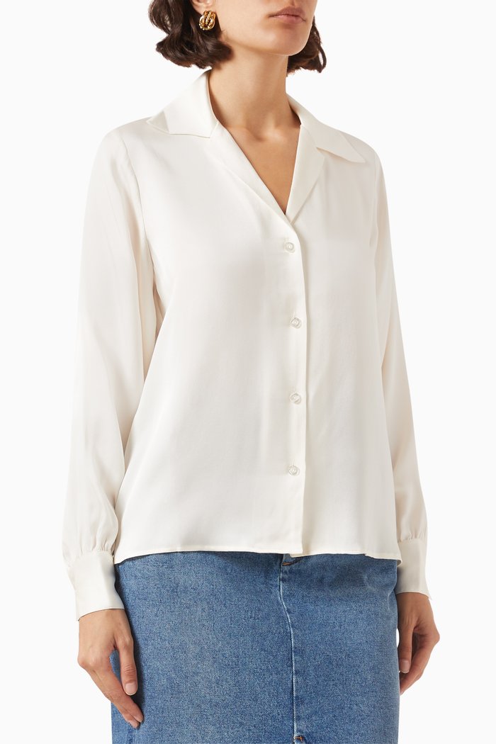 

Mylah Shirt in Silk, Neutral