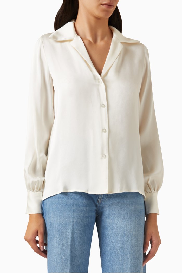 

Mylah Shirt in Silk, White