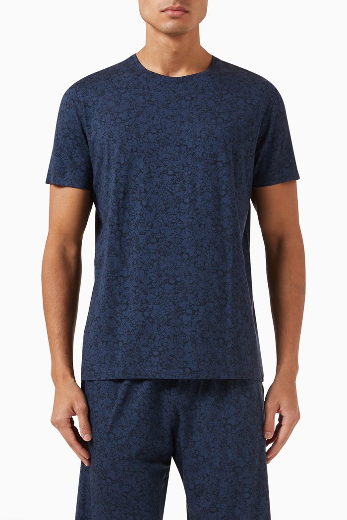 

London 10 T-shirt in Micro-modal, Blue