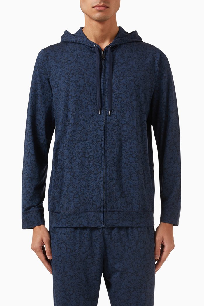 

London 10 Hoodie in Micro-modal, Blue