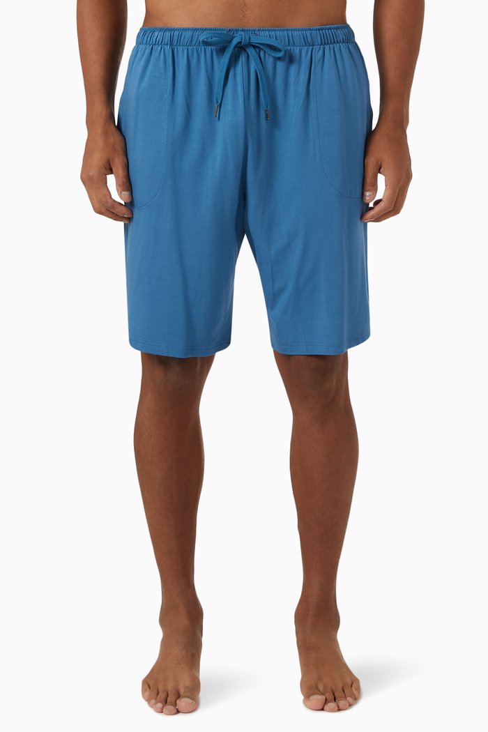 Basel 15 Lounge Shorts in Modal Stretch, Blue