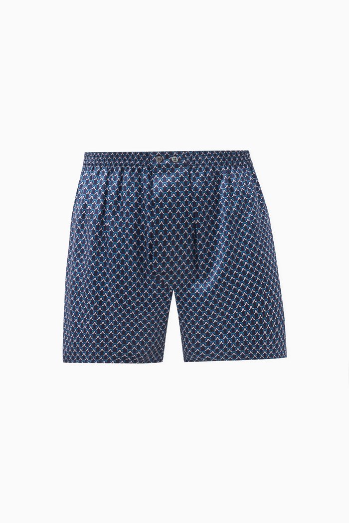 

Brindisi 92 Classic Fit Boxers in Silk-satin, Blue