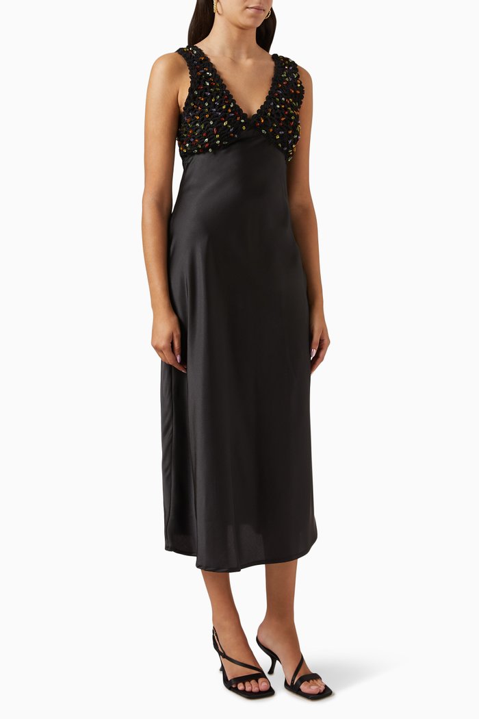 

Allegra Beaded Dress, Black
