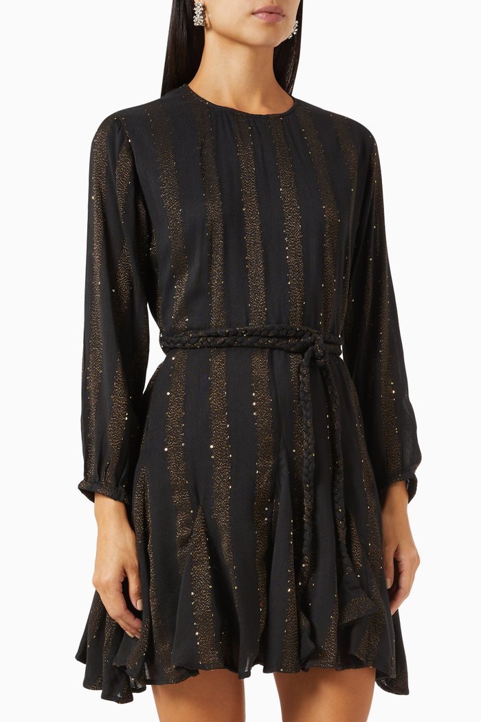 

Riri Sequin-embellished Mini Dress, Black
