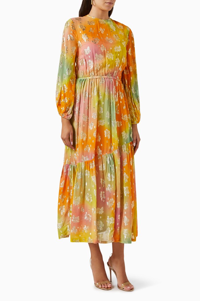 

Ciara Ombre Dress in Jacquard, Multicolour