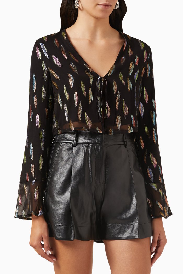 

Toff Tie-up Top, Black