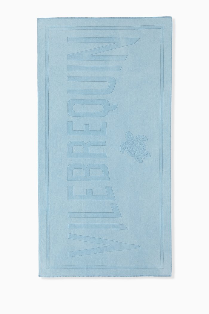 

Sand Logo-jacquard Beach Towel in Terry, Blue