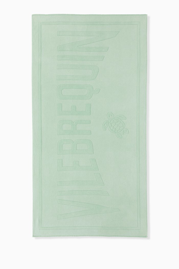 

Sand Logo-jacquard Beach Towel in Terry, Green