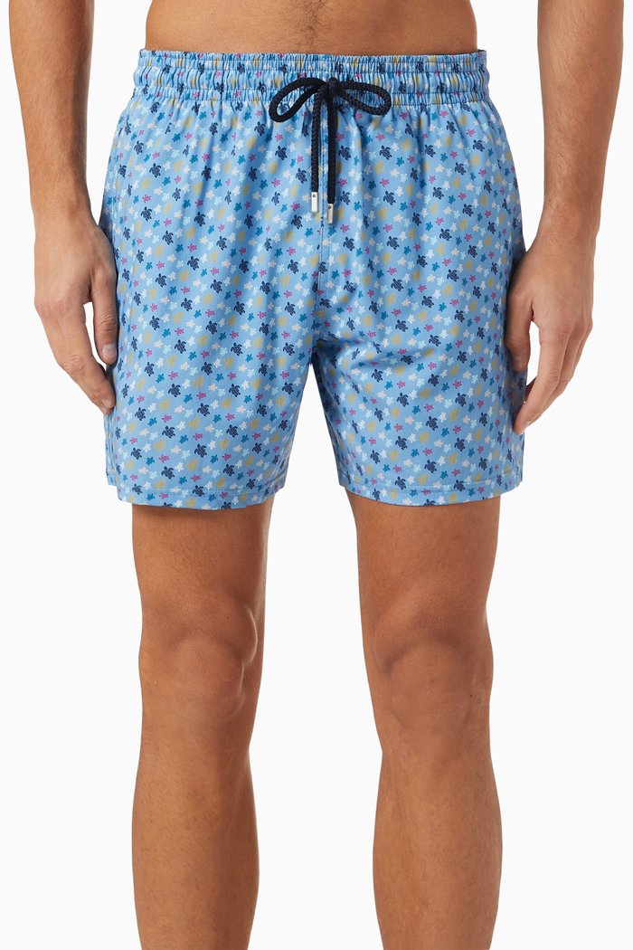 

Micro Tortoise Swim Shorts in Recycled Polyamide Stretch, Blue