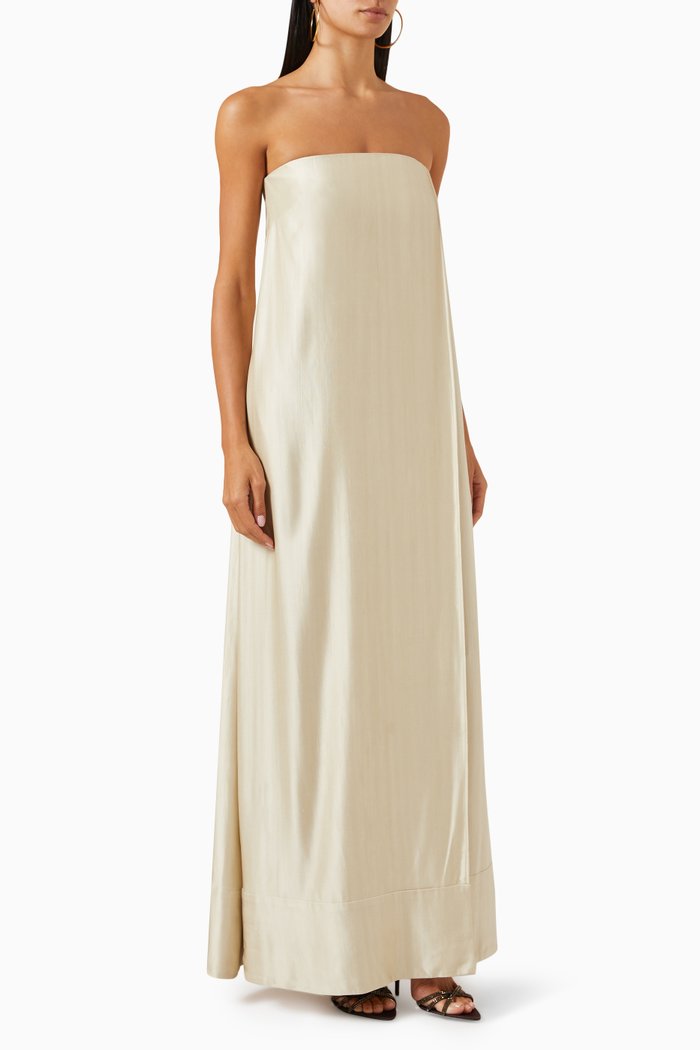 

Oude Wrap Maxi Dress, Neutral