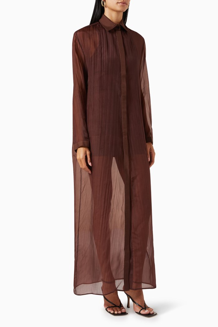 

Silk Dress Set, Burgundy