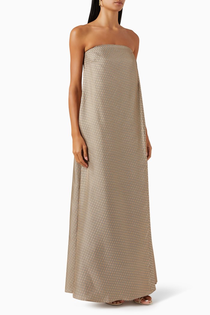 Linka Wrap Maxi Dress, Neutral