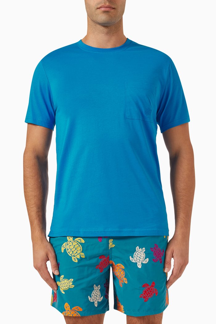 Titus T-shirt in Organic Cotton-jersey, Blue