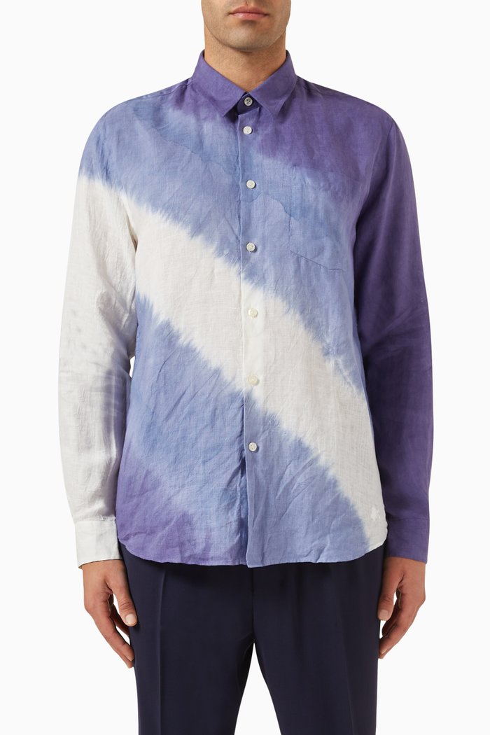 

Caroubis Tie-dyed Shirt in Linen, Multicolour
