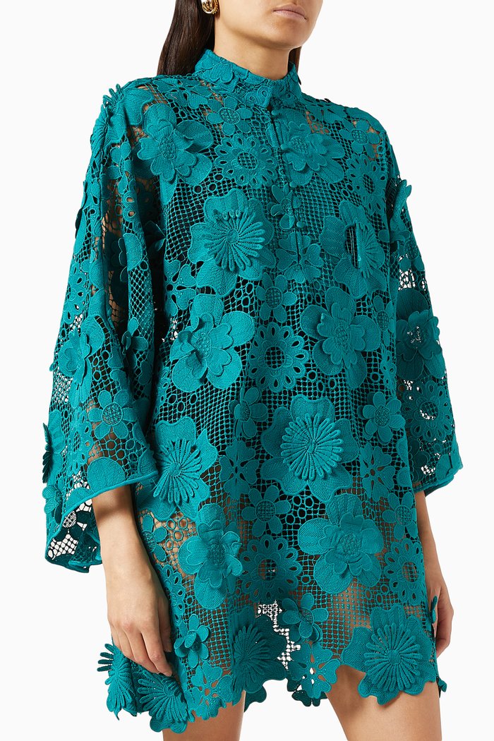 

Mini Kaftan in Lace, Green