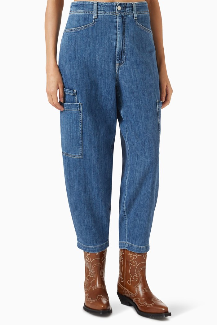 

Goldie Cargo Pants in Denim, Blue