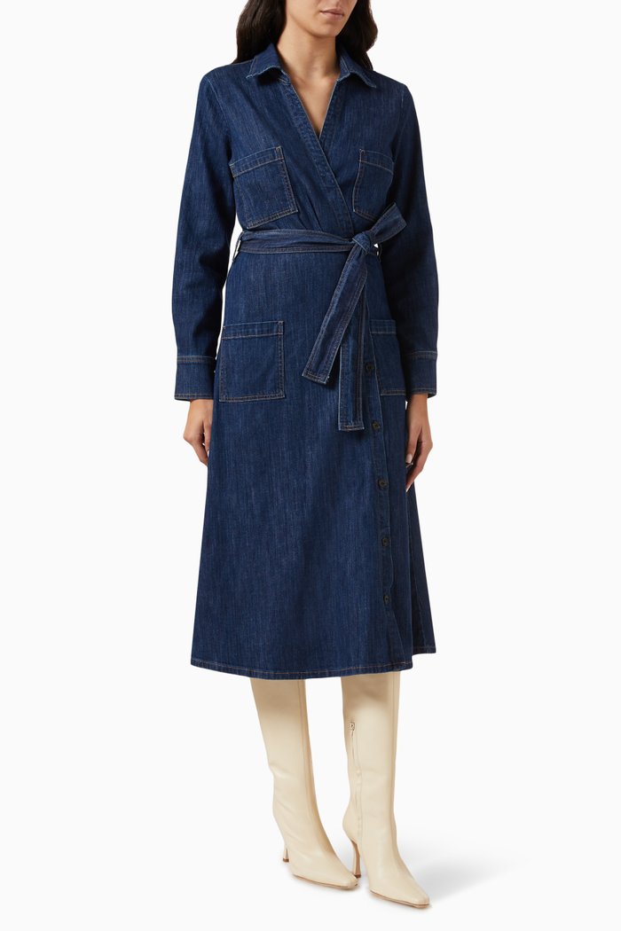 

Misty Shirt Dress in Denim, Blue