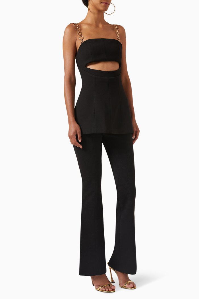 

Iliana Chain Strap Jumpsuit, Black