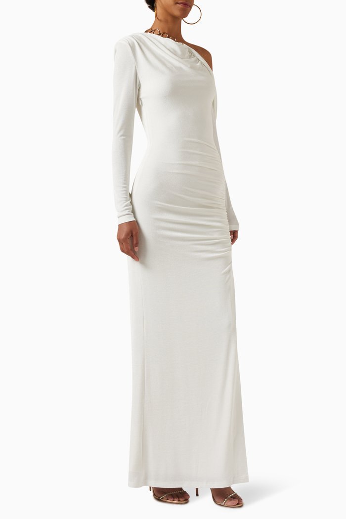 

Darcy Chain Detail Gown, White