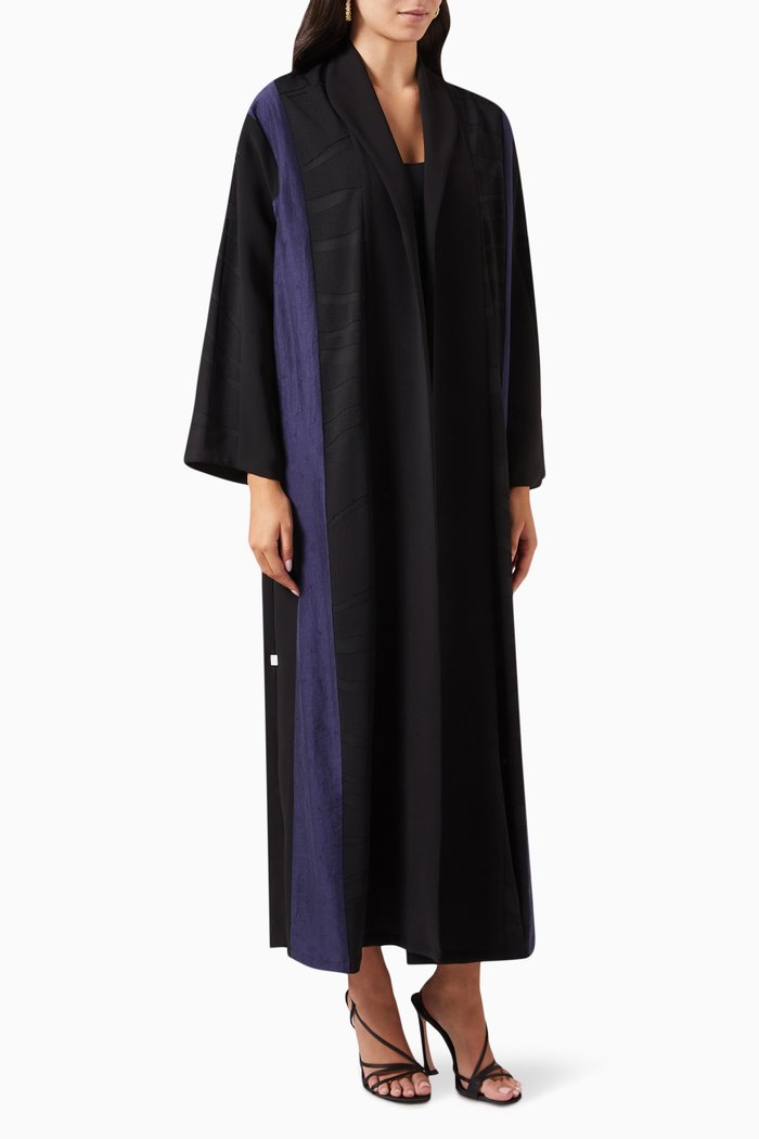 

Sustainable Zainah-cut Two-tone Abaya, Multicolour