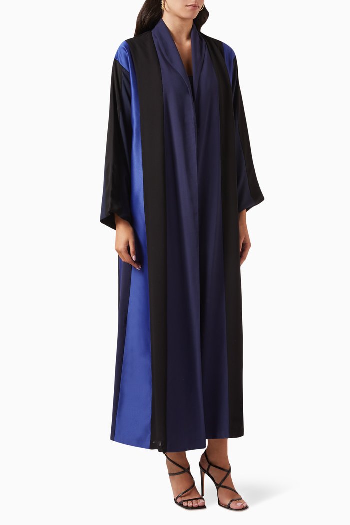 

Sustainable Zainah-cut Striped Abaya, Multicolour