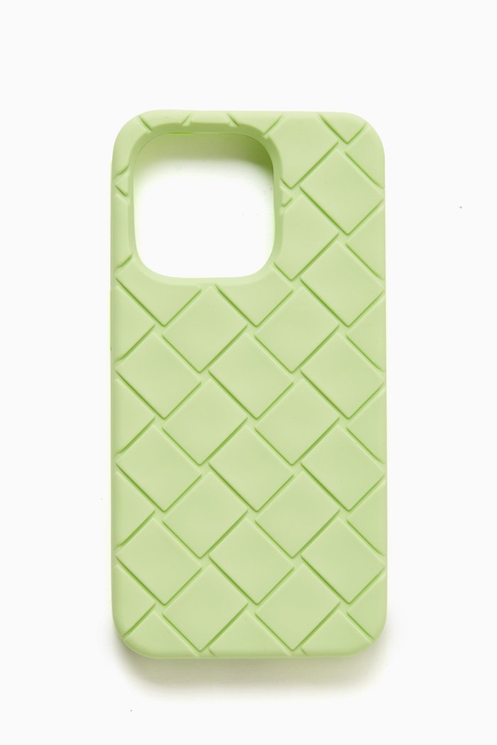 iPhone 14 Pro in Intreccio Rubber Silicone, Green