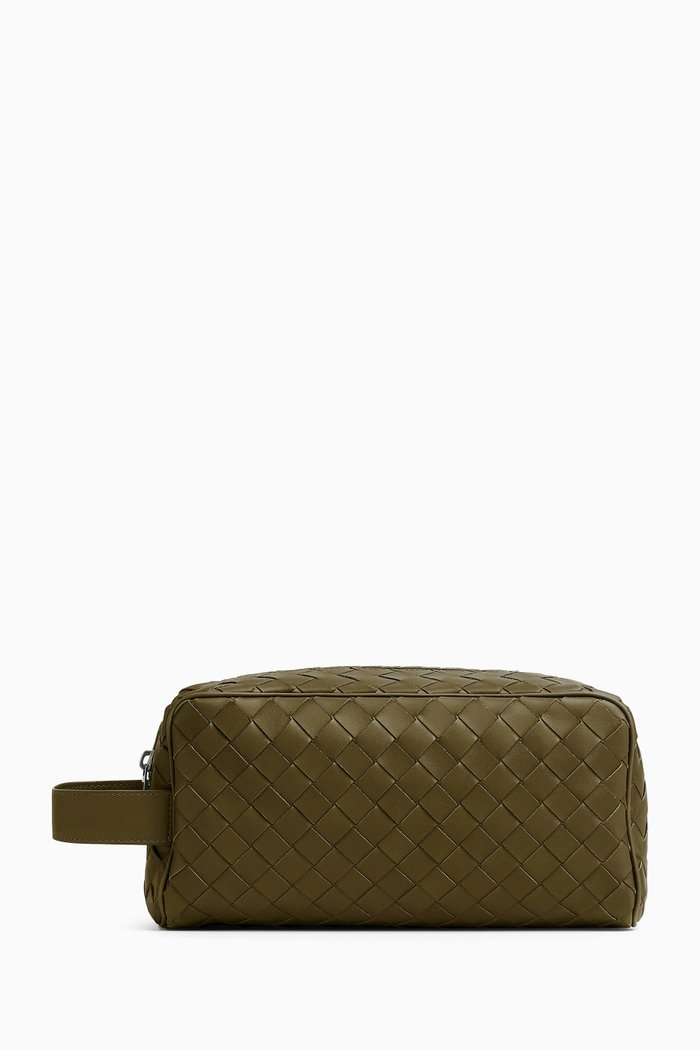 

Travel Pouch in Intrecciato Nappa, Brown