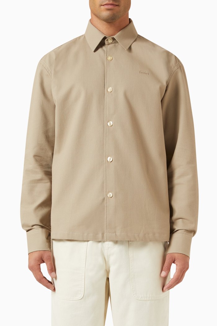 

Flare Shirt in Waffle Cotton, Neutral