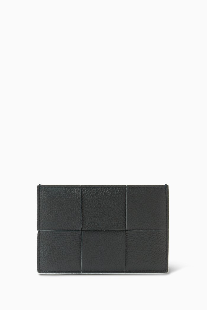 

Cassette Credit Card Case in Intrecciato Calfskin Leather, Green