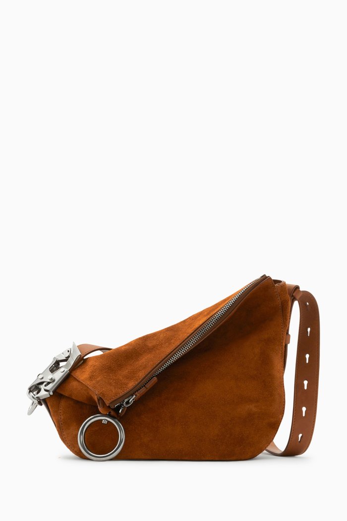 

Small Knight Bag in Calfskin Suede, Brown