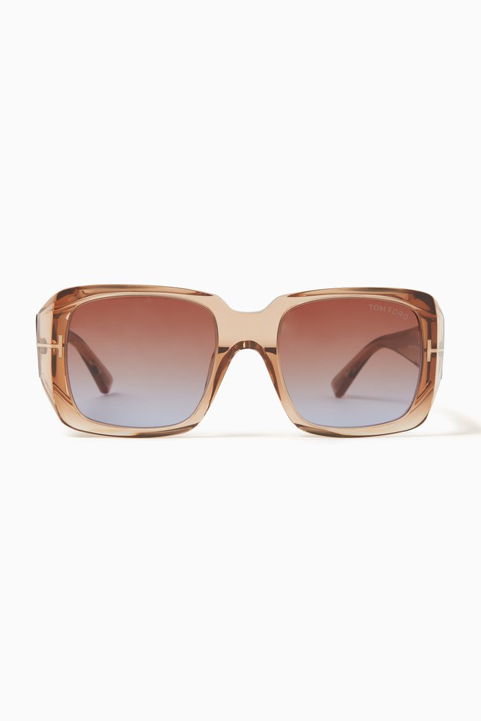 

Ryder-02 Square Sunglasses in Acetate, Brown