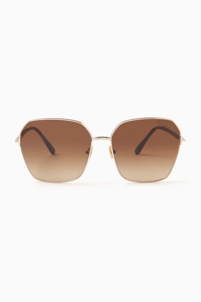 

Claudia Sunglasses in Metal, Brown